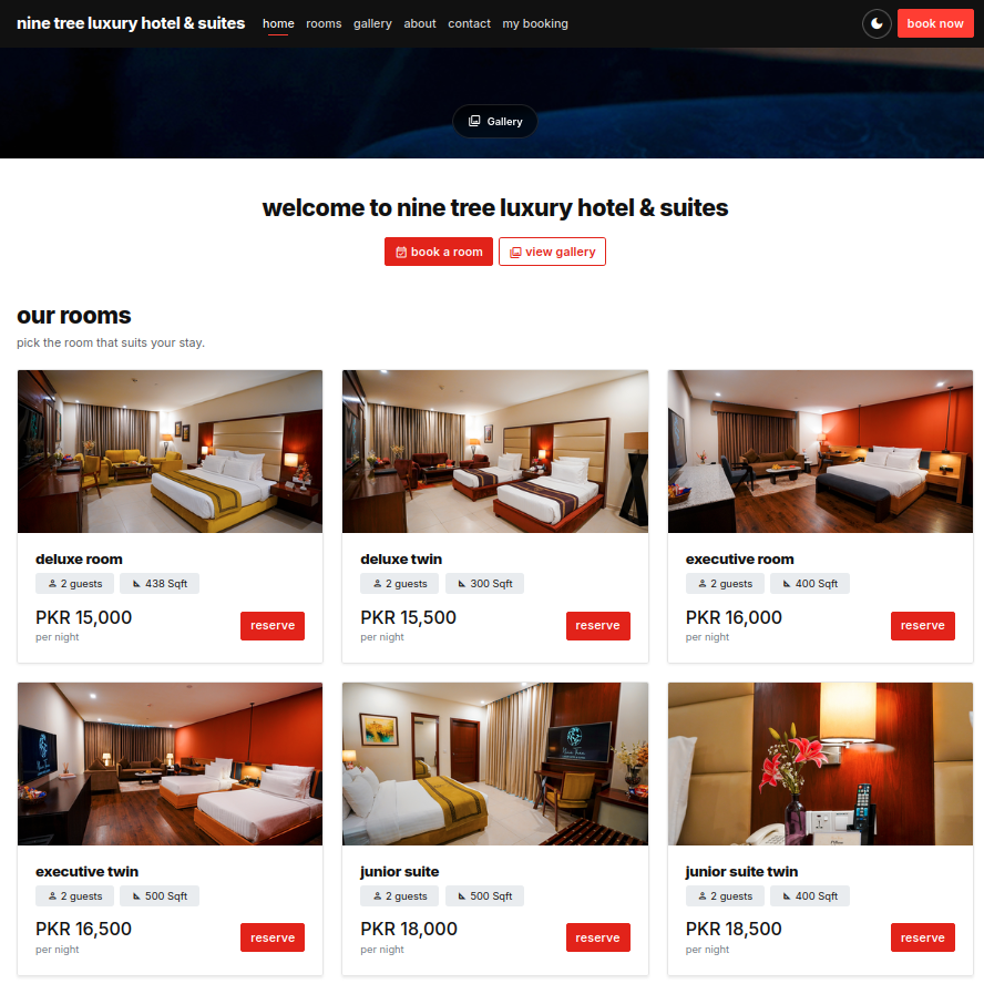 Hotel website preview 1